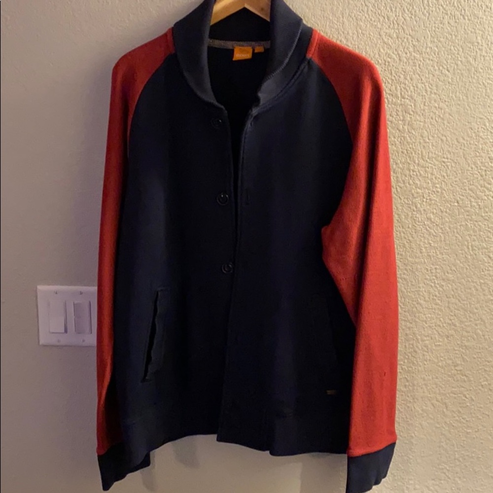 Navy Hugo Boss Orange Label 6 button cardigan XXL